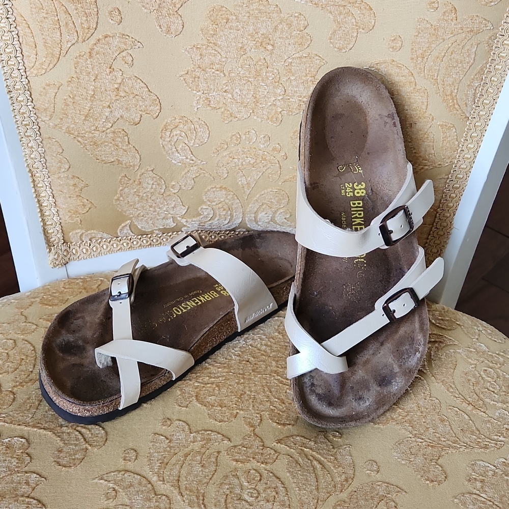 Birkenstock Mayari Sandal Ivory Normal Width Size 38 L 7